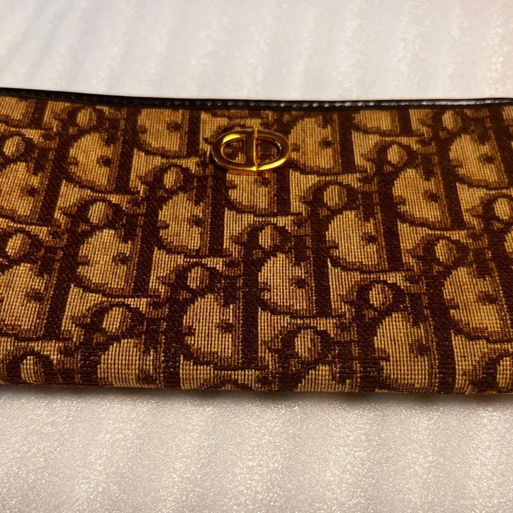 Dior 30 Montaigne Trotter Dior Oblique Monogram Jaquard Canvas Clutch Wallet